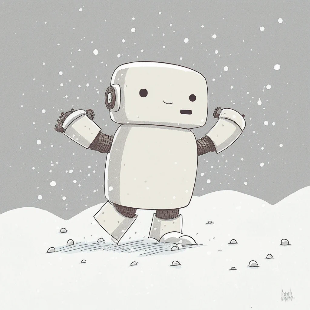 Christoph_C._Cemper_Cute_robot_dancing_in_the_snow_illustrated__40b249fb-b9e1-45fd-95c9-247da3f515b1