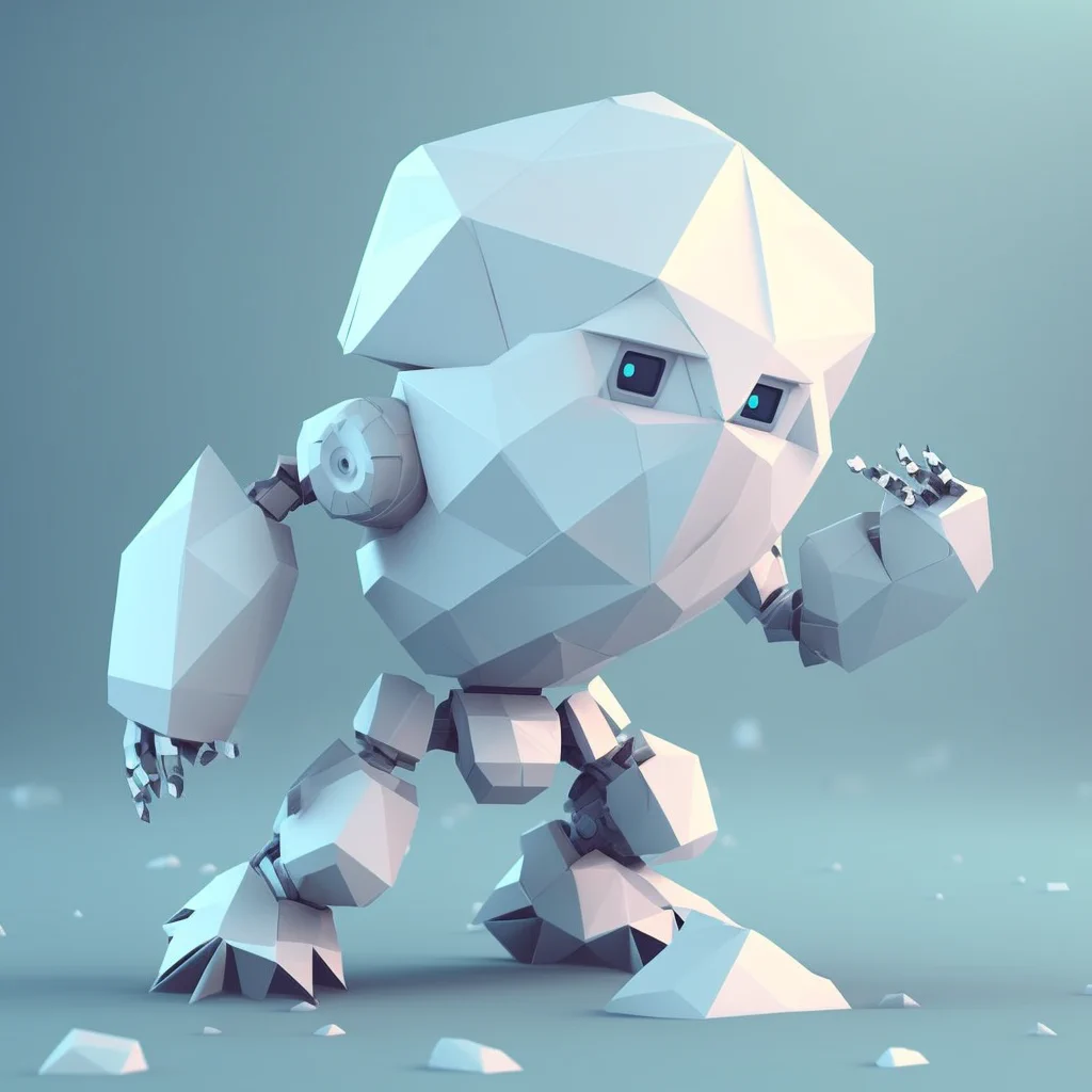 Christoph_C._Cemper_Cute_robot_dancing_in_the_snow_low_poly_pol_a4345758-f5e3-451e-8f58-425e636d82c8