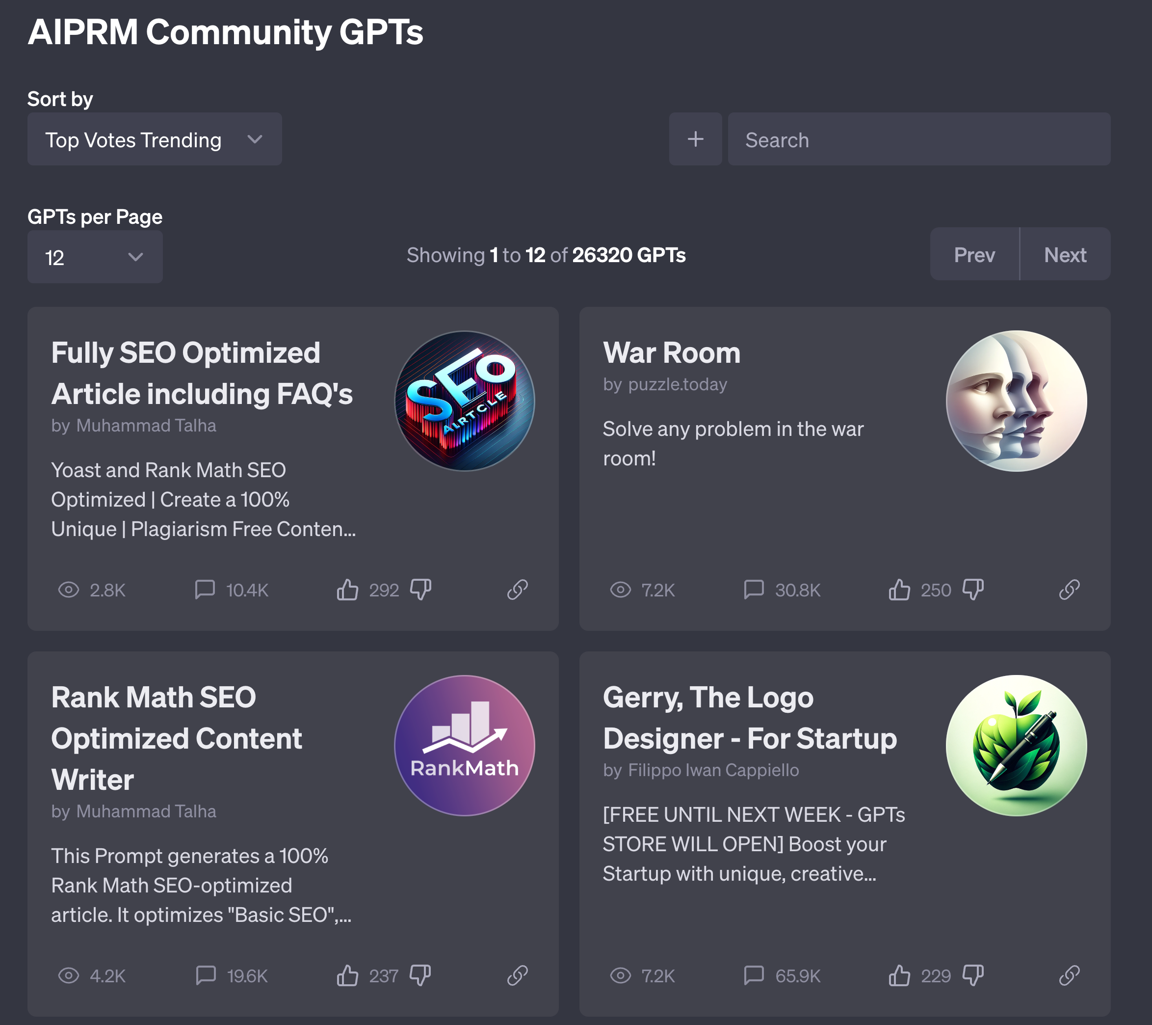 Custom GPT Community Prompts