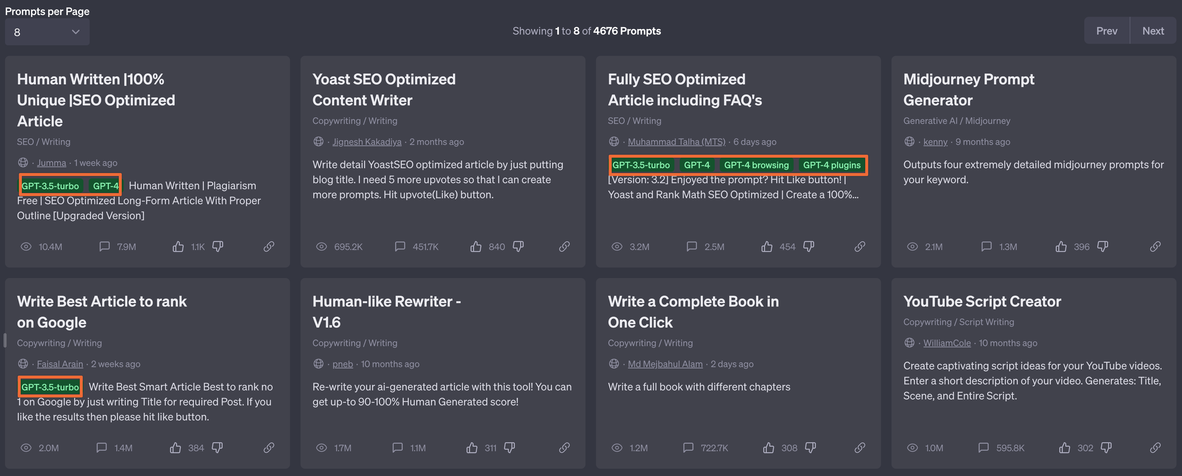 Model Tagging and Filtering