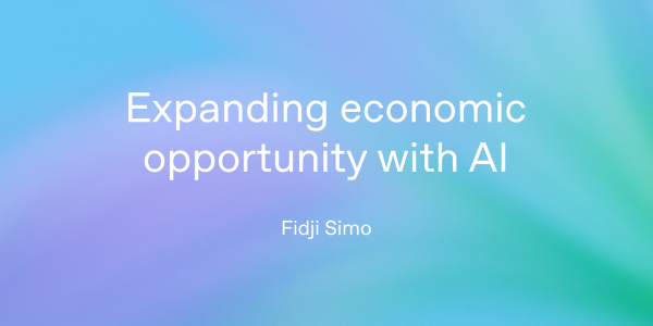 Expanding economic opportunity with AI