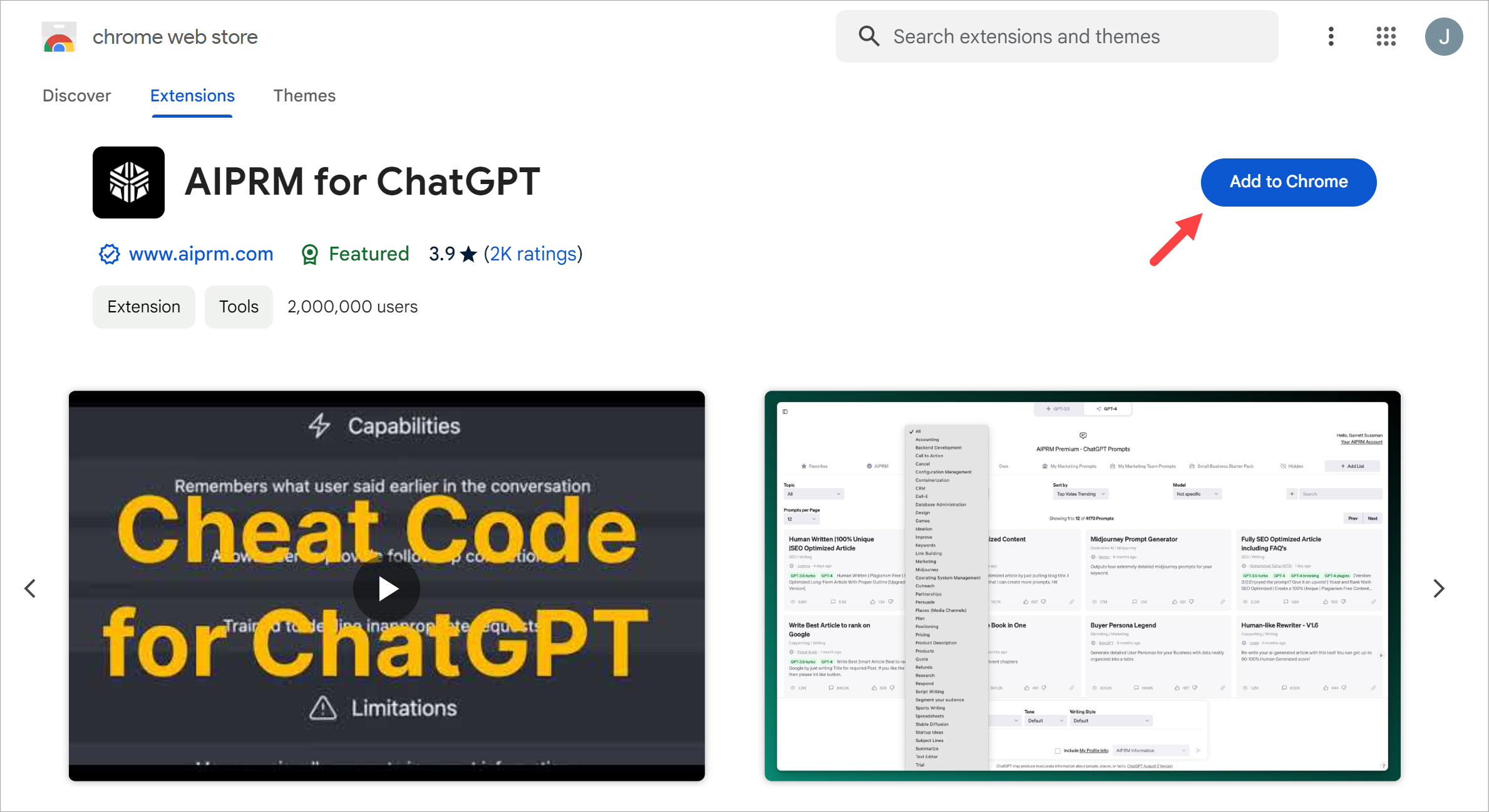 Install the Chrome Extension · AIPRM